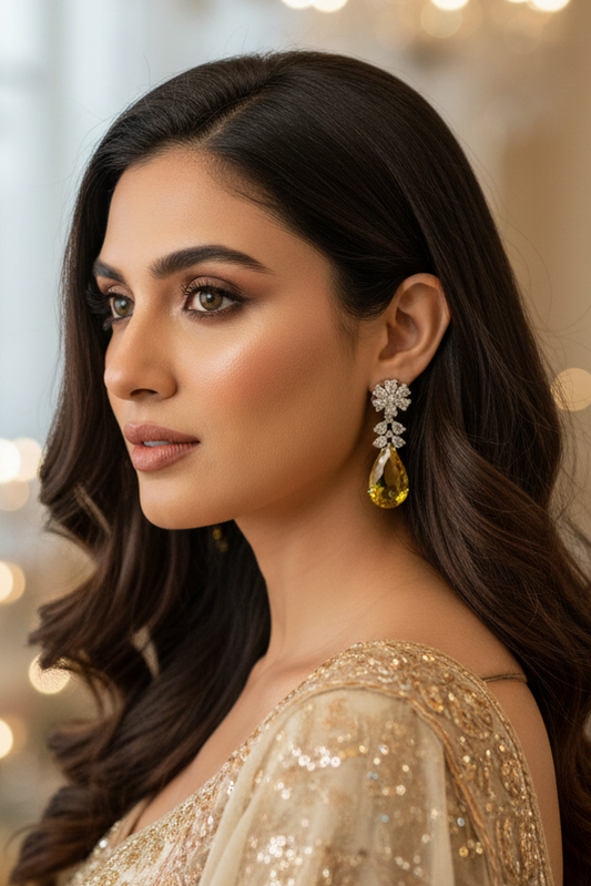 Akanksha yellow Earings