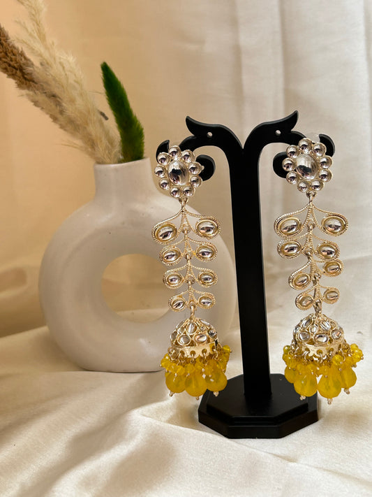 Bela yellow jhumka