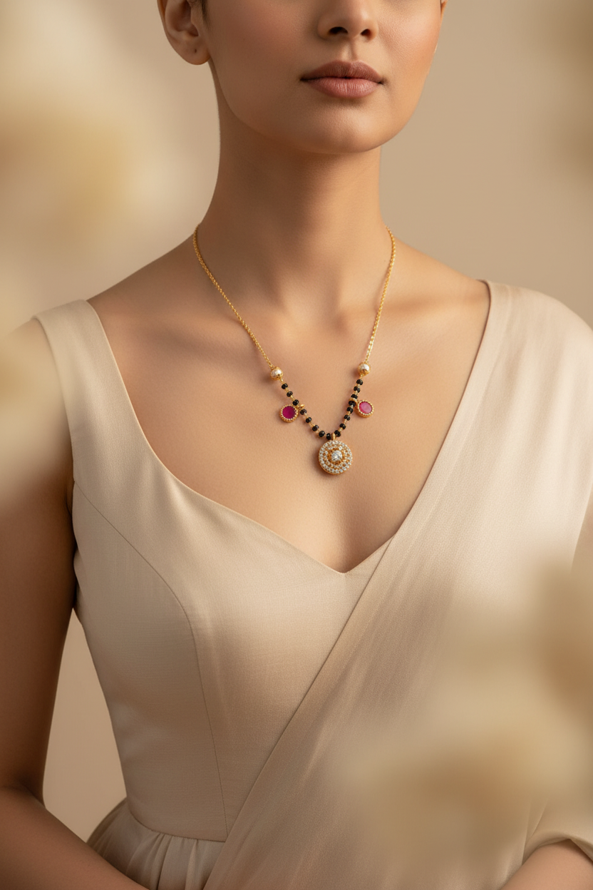 GlitzWave Pendant Mangalsutra