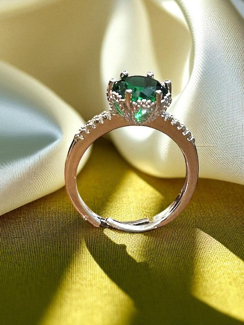 Divine Emerald Green Gold plated Ring
