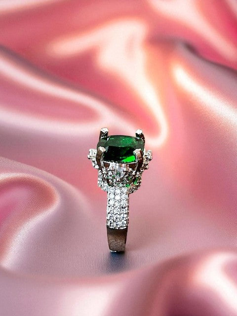 Nawaabi Emerald Green Ring