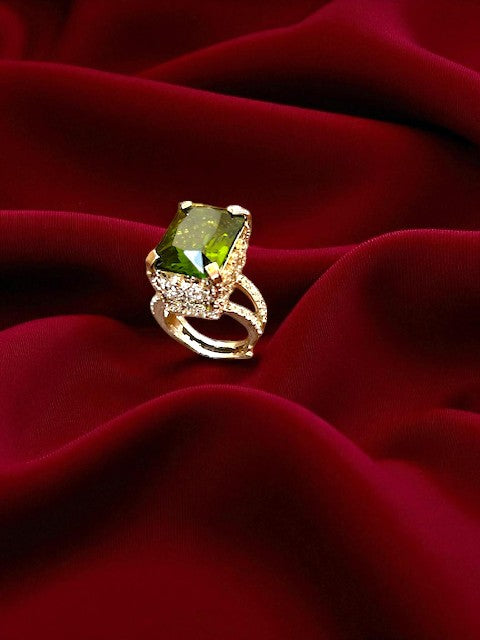 Sheen olive Green Ring