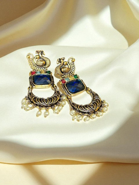 Adhira navy Chandbali