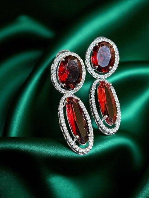 Scarlet Glam Drop Earrings