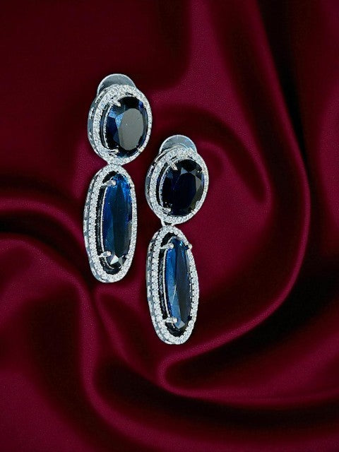 Sapphire Glam Drop Earrings