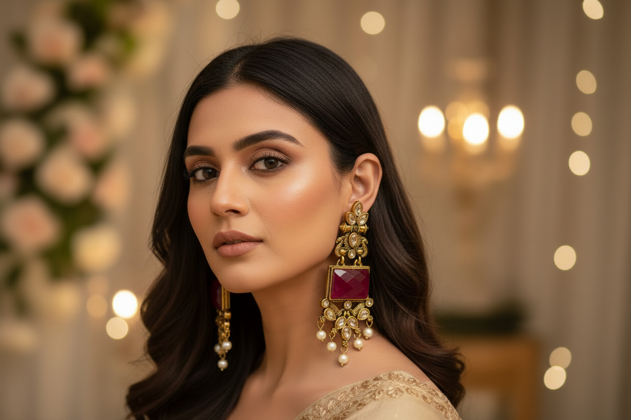 Ruby Rajwada Chandrika Earrings