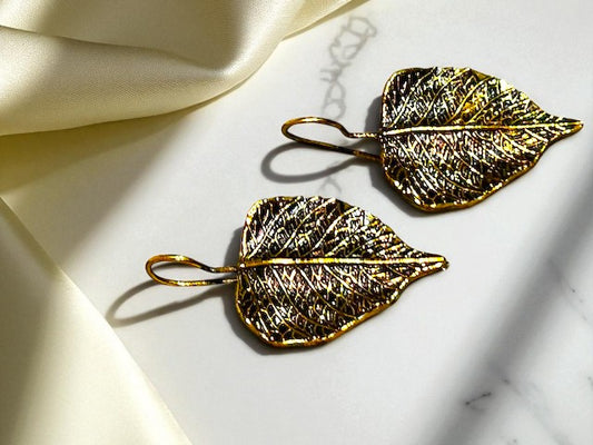 Vintage Indo-modern Leaf  Earrings