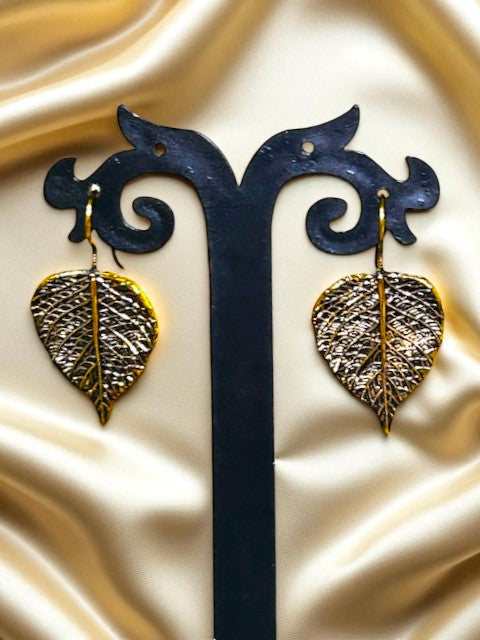 Vintage Indo-modern Leaf  Earrings