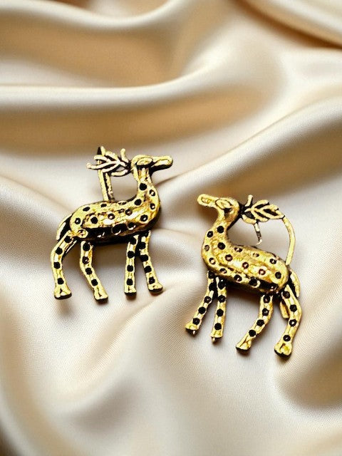 Vintage Indo-modern Deer  Earrings