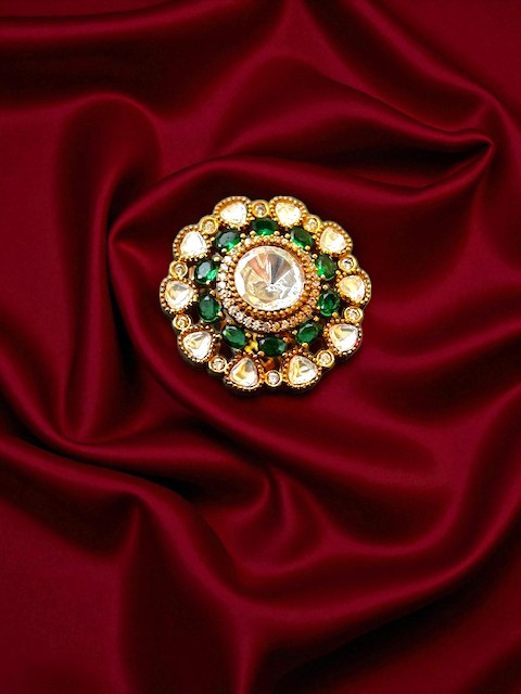 Arina Floral Emerald Ring