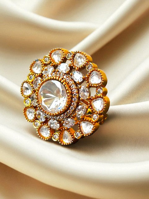 Arina Floral Gold Ring