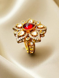 Diya Ruby Green Ring