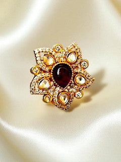 Diya Ruby Green Ring