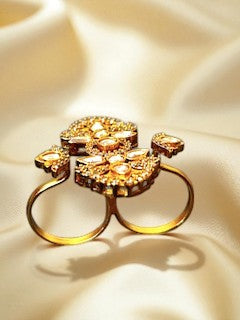 Twin Kundan Ring