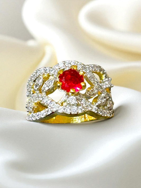 Lyna Ruby Gold Ring